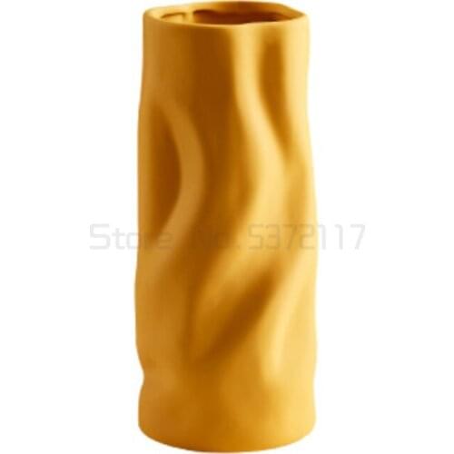 Nordic creative Ceramic Vase Decoration Morandi color living flower arrangement TV cabinet decoration luxury porch decoration