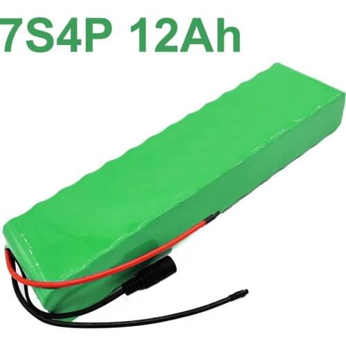 24V 12Ah 25.9V 18650 Li-ion Battery Pack E-Bike electric bicycle 7S4P