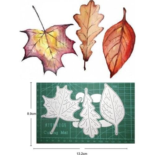 Metal cutting dies cut die mold 3pcs Maple Leaf Christmas Decoration Scrapbook paper craft knife mould blade punch stencils dies