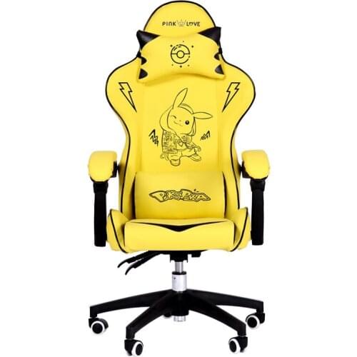 Cute cartoon chairs bedroom comfortable computer chair home girls gaming chair swivel chair adjustable Live gamer chairs