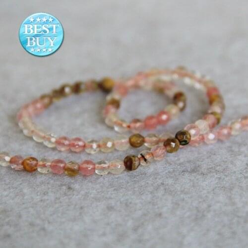 Min Order1) 4mm Fashion Multicolor Pink Watermelon Tourmaline Beads Loose Beads 15inch DIY Beads Fashion Jewelry Making Design