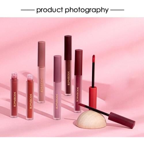 Niceface 6 Colors Velvet Matte Non Sticky Waterproof Liquid Lipstick Lip Gloss