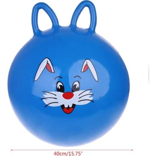 New 18\" Cat Ear Inflatable Jump Ball Hopper Bounce Retro Ball With Handle Gift