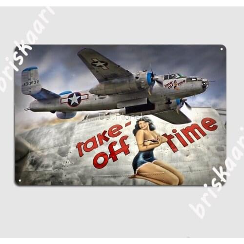 Take Off Time Poster Metal Plaque Plates Mural Cinema Kitchen Vintage Tin sign Poster