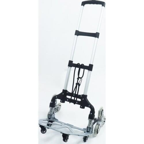 Portable Foldable All-Terrain Stair Climbing Cart with Bungee Cord and Duffel Bag, Which Can Hold 154 LBS