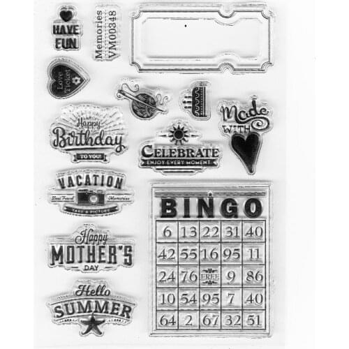Planner Clear Stamps Transparent Silicone Scrapbook Card Title planner Journal Stamps