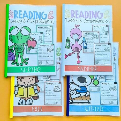 4 Seasons Reading Writing Books Fluency Comprehension Workbook Worksheet I Can Read Training Practice Book Educational Children