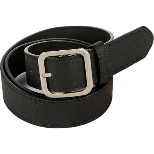 2021 Fashion Womens belt Square Luxury Metal Buckle Hole Adjustable Female Casual Wild Straps Belts