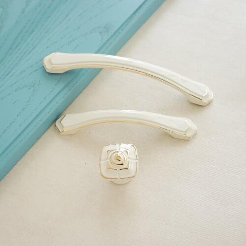 3.78'' 5.04'' Golden edge Furniture Door Handles Knobs Kitchen Cabinet Dresser Drawer Pulls Zinc Alloy Handle 96mm 128mm