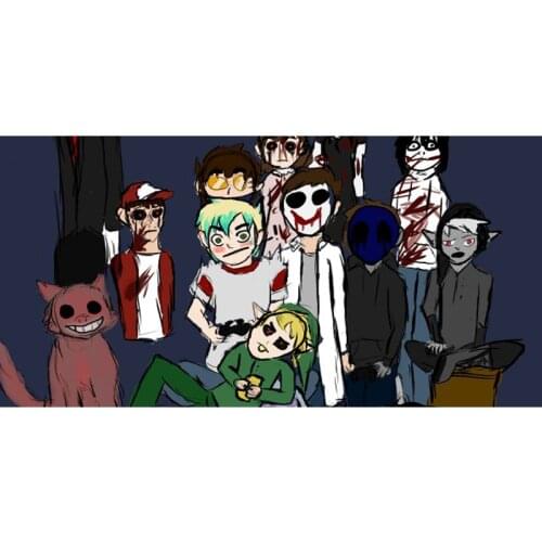 Creepypasta Family Printed 70*140cm Bamboo Fiber Bath Towel Soft Beach Towel Drying Washcloth Swim Shower Towels Home Textile