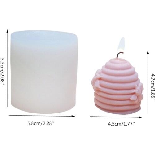 95AA 3D Bee Honeycomb Candle Silicone Mold Beehive Homemade Beeswax Soap Mould Crayon Wax Melt Hives Making