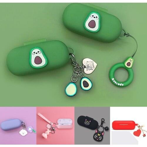 Avocado Cartoon Cases for Huawei Freebuds 3i / flypods 3i 3 i Case key ring silicone Headphone Case honor3i protection case