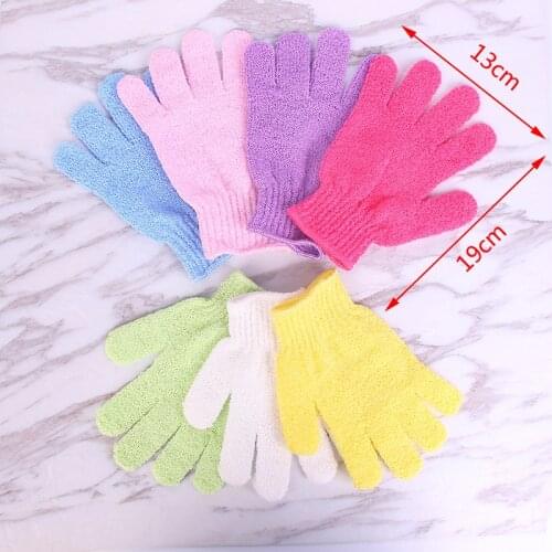 Skin Bath Shower Wash Cloth Shower Scrubber Back Scrub Exfoliating Body Massage Sponge Bath Gloves Moisturizing Spa Skin Cloth