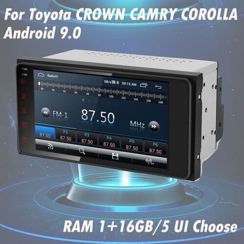 2 din android 9 Universal Car Multimedia Player Car Radio Player Stereo For Toyota VIOS CROWN CAMRY HIACE PREVIA COROLLA RAV4
