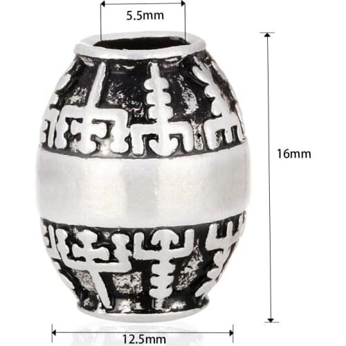 1pc Viking Rune Helm of Awe Beads Hammer for Bracelets for Pendant Necklace DIY for Beard Hair Beads C66