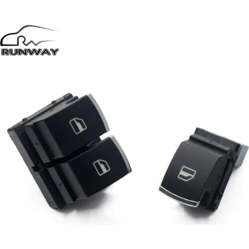 100% new! Chrome Window Switch for Volkswagen VW Eos Golf Mk5 MK6 GTI RIBBIT R32 Polo 6R 5K3 959 857& 5K0 959 855 2PCS / SET