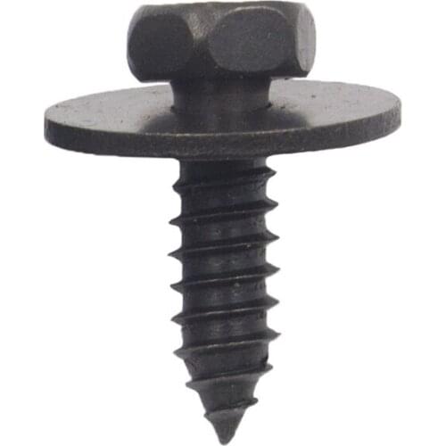 100Pcs Push in 6.3mm Car Body Fender Screw Metal Self Tapping Screw Rivet Fastener Clips