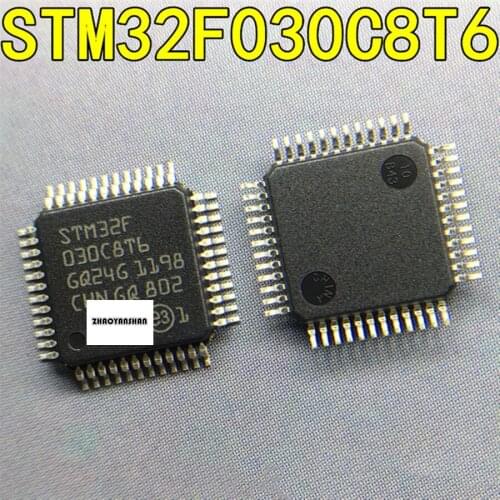 100pcs X STM32F030C8T6 STM32F030 LQFP48 NEW Free Shipping
