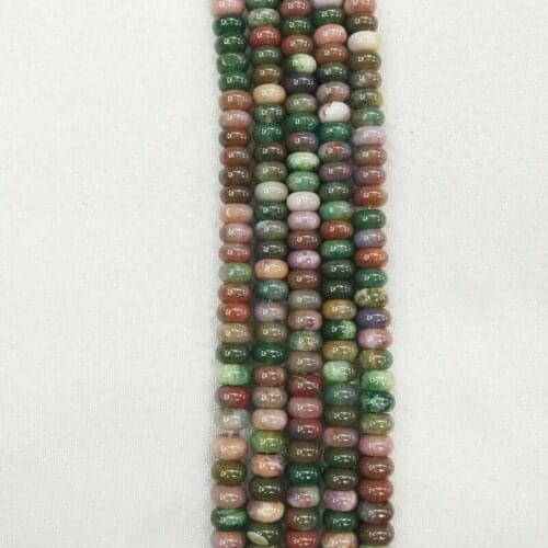 2017 Fashion bestselling natural stone India onyx round Abacus charms beads 6x10mm For jewelry making 130pcs/lot wholesale free