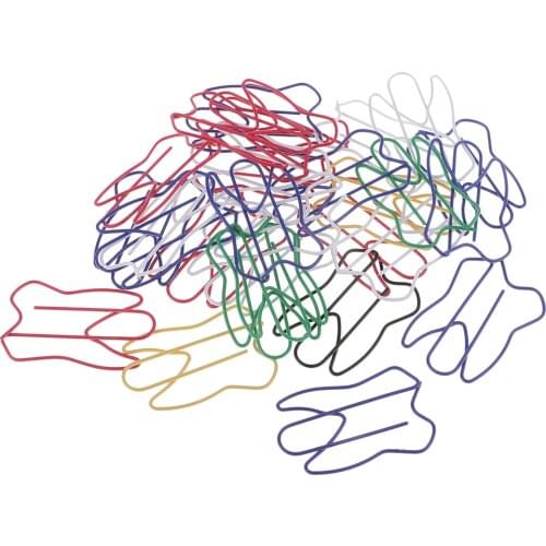 30 Pieces Multi-Colored Metal Paper Clips Tooth Shaped Bookmark Cute Memo Clip School Office Stationery Supplies