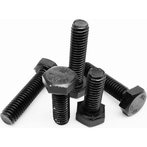 5/20X M3 M4 M5 M6 GB5783 DIN933 Black 304 Stainless Steel External Hex Outside Hexagon Head Cap Screw Bolt Thread Length 6-100mm