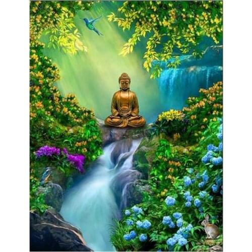 Buddha Diamond Embroidery full square round 5D Diy Diamond Painting landscape Cross Stitch diamond mozaik puzzle stickerZP-2850