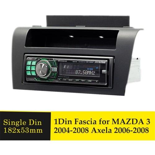 Single Din Car Fascia for MAZDA (3) Axela 2004-2008 Audio Fitting Adaptor Facia Panel Car Stereo Radio DVD Plate Panel Frame Kit