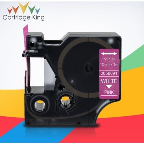 White on Pink Glitter Label Tape 12mm*3m 2056091 Replace for Dymo COLOR POP Lablemanager LM160 LM280 Dymo PNP Label Pirnter