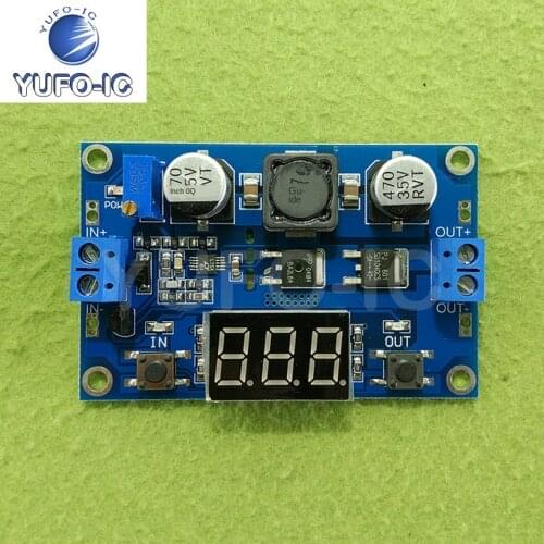 Free Ship 3pcs DC-DC Boost Power Module 100W High Power Adjustable 3.5~35V Digital Display Voltage Strap Radiator