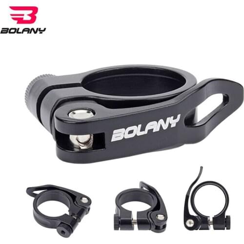 Bolany 31.8/34.9mm Bicycle Seat Pipe Clamp Design of Quick Plug Handle MTB Mountain Road Bike Seat Clamps Aluminum Alloy Parts