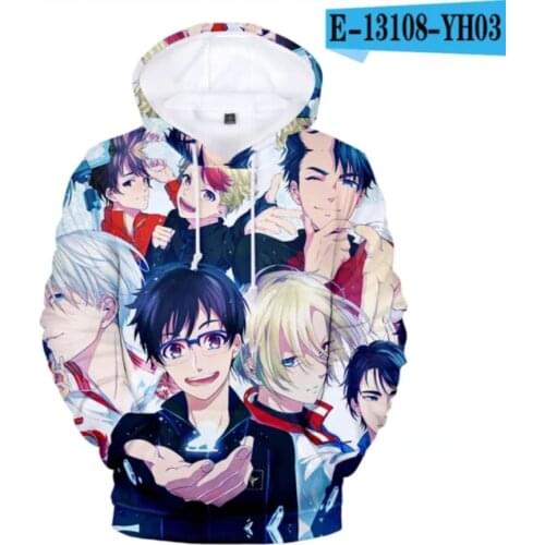 Oversized YURI!!! on Ice hoodie Yuri Plisetsky Cosplay Hoodies Men/women Hooded 3D Printed Coats Casual boy Sportswear Clothes
