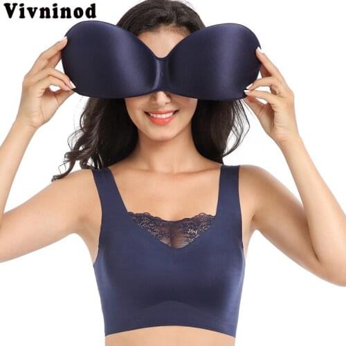 Sexy Bras Top Bh Bralette for Women Lingerie Vest Brassiere Girl Padded Beauty Back Seamless Intimates Wireless Vests Thin M-7XL