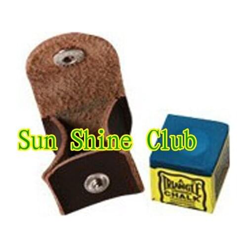 Xmlivet 3pcs/lot genuine leather billiard chalk holders snooker cue stick accessories chalk holder