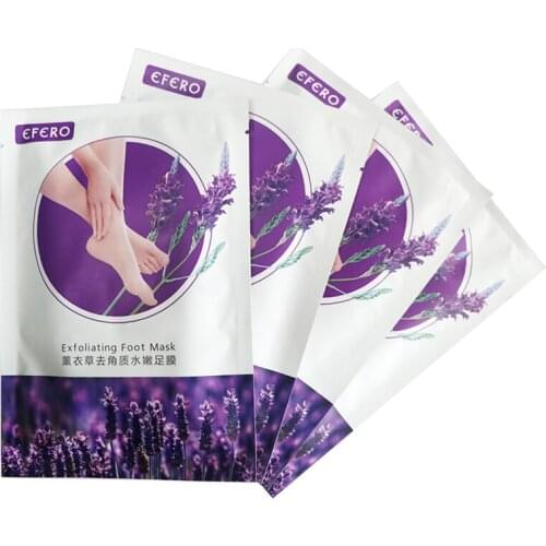 Efero 2pcs=1pair Baby Aloe Exfoliating Foot Mask Scrub Whitening Rejuvenation Remove Dead Peel Repair Foot Skin Foot Care TSLM2