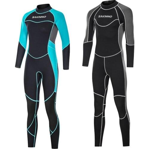 Wetsuits Women Men 3mm Neoprene Full Scuba Diving Suits Surfing Swimming Long Sleeve Keep Warm Back Zip for Water Sports