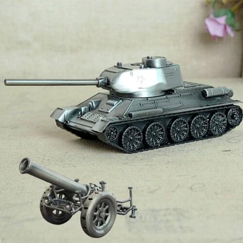 Metal Tank Cannon Model Home Desktop Decorations Iron Crafts Retro War Tank Children Toys Warriors Napoleon Cannon Model Tank