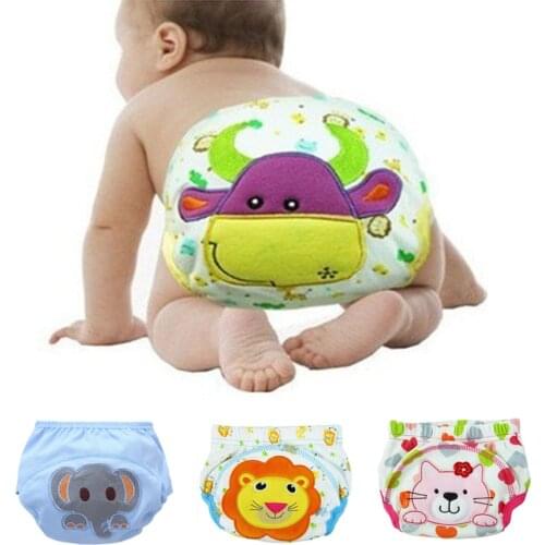 Cotton Baby Reusable Diapers Washable Cloth Diaper Cover Children Baby Nappies Baby Swim Nappy Training Pants 3 Size