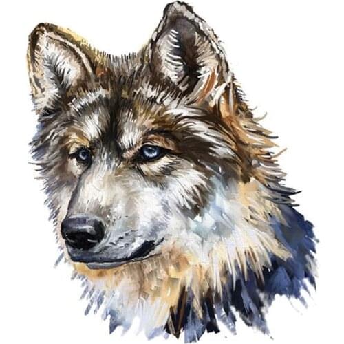Clothing Patches Wolf Pattern Iron On Patches Thermal Transfer Printing DIY Stickers for Clothes Fashion Style Decoration