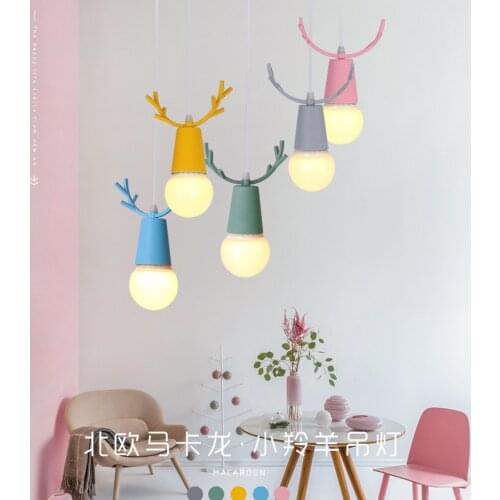 Simple Modern Bedroom Childrens Room Creative Personality Antler Aisle Chandelier