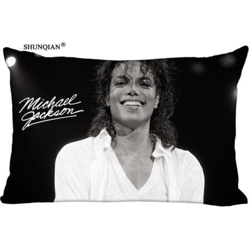 Hot Custom Michael Jackson Rectangular Pillowcase Home Bedroom Living Room Silk Pillowcase Two Sides Printing More Size