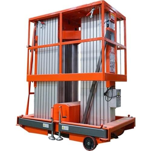 Qiyun 12m Height 200kg Load Capacity Four Mast Lift Used for Construction Building, Factory, Warehouses, Hotels, Airports, Stat