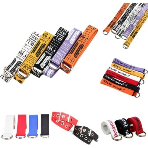 24styles Canvas Belts For Women Men Punk Designer Belt Ladies Letter Waist Strap Jeans Trouser Black Female Harajuku Waistband