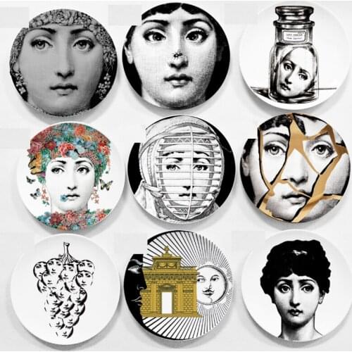 Luxury Decor Decorative plaque Plate Theme and Variation Plate Italy Design Plate Milan High End Decor Restaurant bar home Decor