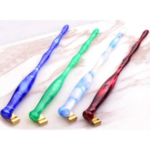 New Handmade Resin Oblique Calligraphy Dip Pen Holder Copperplate Script Er Es Nib Holder Birthday Gift Dip Pen