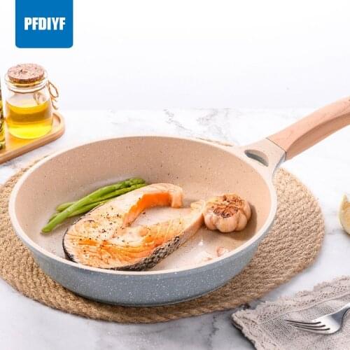 Frying Pan 20/24/26/28/30cm Maifan Stone Wok Pan Induction Cooker Non-stick Pan Skillet Pancake Egg Pots Steak Pans Gas Stove