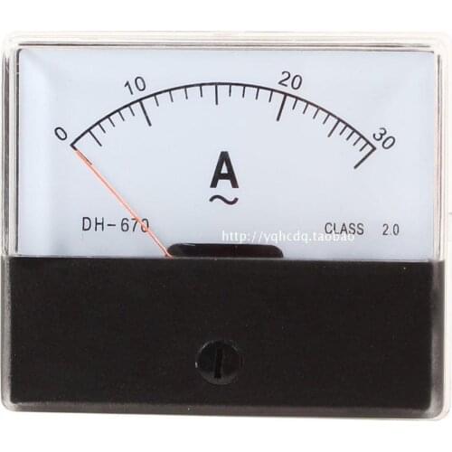 Pointer type AC ammeter voltmeter dh-670 AC10A 15A 20A 30A 50a150v300v ammeter 70*60mm