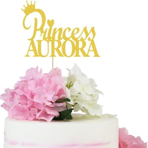 Princess Cupcake Topper Glitter Paper Crown Cupcake Topper Birthday Party Decorations Party Supplies Princess Party Decor