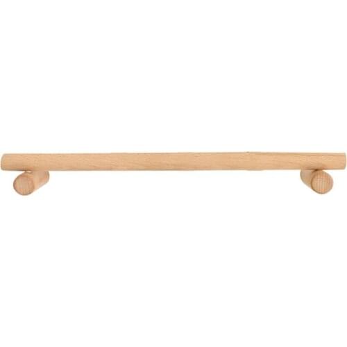 1PC Simple Towel Rack Wooden Single Towel Bar No Punch Storage Rack Towel Hanger for Bathromm Kitchen Home (30/45CM)
