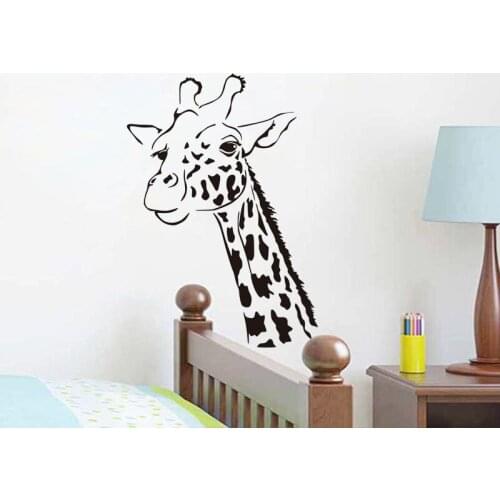 Animals Vinyl Wall Stickers for Baby Room Boy Girl Kids Bedroom Decoration Wall Decals Giraffe Nursery Room Decor Muraux Z837