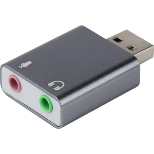 External Sound Card 7.1 Aluminum Alloy Type C External Stereo Sound Card Audio Adapter 3